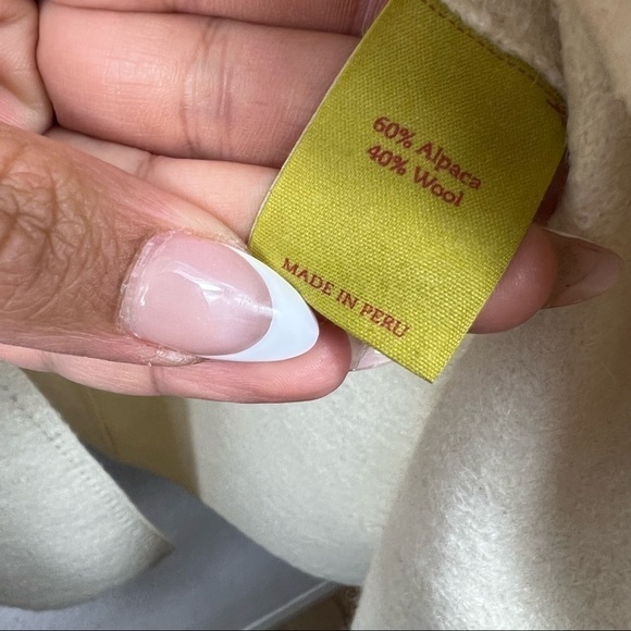 ❤️ Kuna One Button Alpaca Wool Wrap Coat - Picture 10 of 11